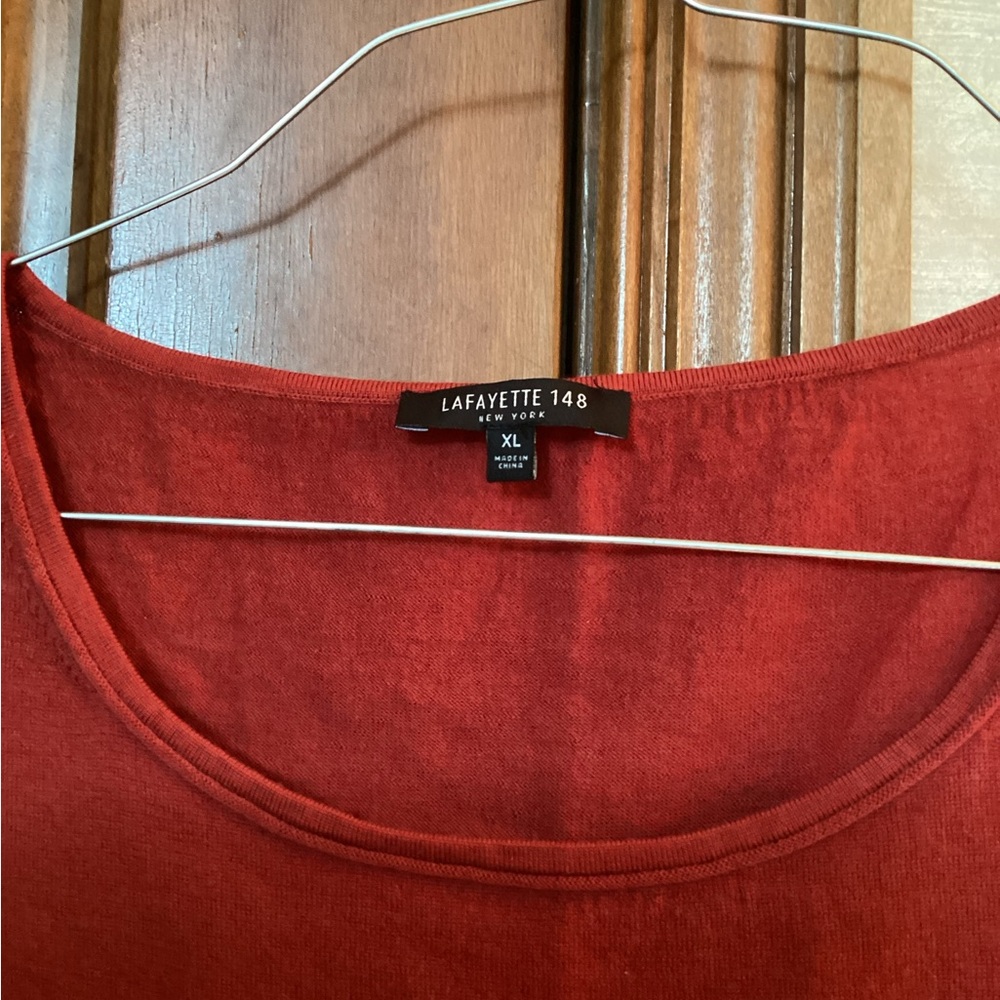 Lafayette 148 New York Red Tank Top - Picture 2 of 2